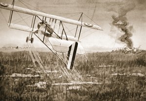 Squadron-Commander Davies Ascending in His Aeroplane After Taking Flight Sub-Lieutenant Smylie on Board